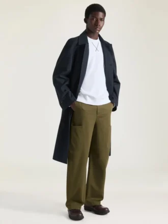 Abrigo tipo «car coat» de algodón
