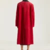 Abrigo tipo «car coat» de ante con cuello de piel Abrigo tipo «car coat» de ante con cuello de piel