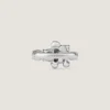 Anillo Crystal Pearl de metal, cristales y perlas