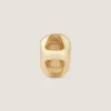 Anillo escultural de cristal en metal y cristal