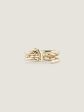 Anillos dobles de eslabones de cadena en metal