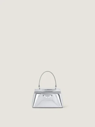Antigona Bag en piel con efecto espejo y cadena