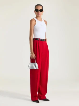 Antigona Bag en piel con efecto espejo y cadena