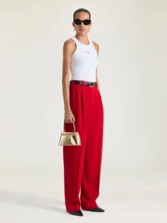 Antigona Bag en piel con efecto espejo y cadena