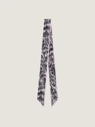 Bandeau de seda con estampado animal