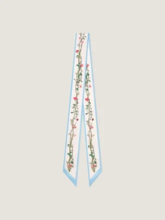 Bandeau de seda con estampado floral