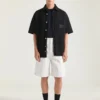 Bermudas cargo de denim en espiga