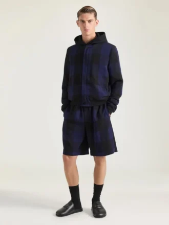 Blusón ligero en jacquard a cuadros