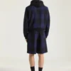 Blusón ligero en jacquard a cuadros