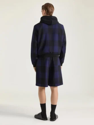 Blusón ligero en jacquard a cuadros