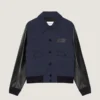 Blouson aviador de materiales mixtos Blouson aviador de materiales mixtos