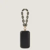 Bolso de mano de noche en piel napa con cadena Bolso de mano de noche en piel napa con cadena