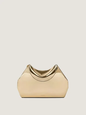 Bolso de mano Facet en piel con efecto espejo