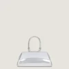 Bolso pequeño Antigona East-West en piel laminada