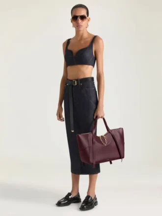 Bolso Snatch grande en piel granulada