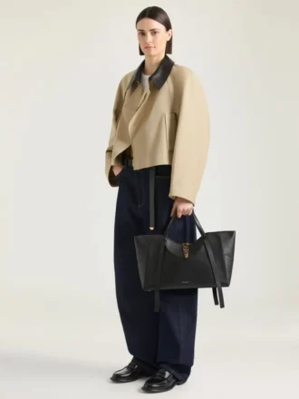 Bolso Snatch grande en piel granulada