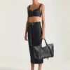 Bolso Snatch grande en piel granulada Bolso Snatch grande en piel granulada