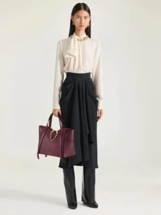 Bolso Snatch mediano en piel granulada