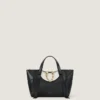 Bolso Snatch pequeño en piel bicolor granulada Bolso Snatch pequeño en piel bicolor granulada