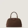 Bolso tipo bolero Antigona de piel de becerro en ante