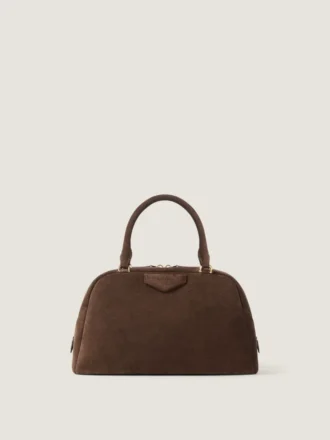 Bolso tipo bolero Antigona de piel de becerro en ante