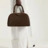 Bolso tipo bolero Antigona de piel de becerro en ante