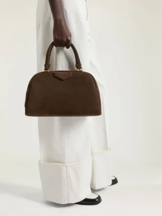 Bolso tipo bolero Antigona de piel de becerro en ante