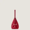 Bolso tote horizontal con pliegues en piel napa
