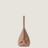 Bolso tote horizontal con pliegues en piel napa Bolso tote horizontal con pliegues en piel napa