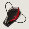 Bolso tote horizontal con pliegues en piel napa