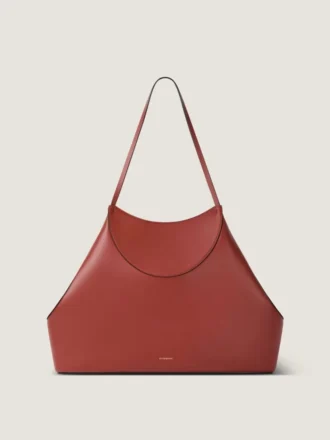 Bolso tote mediano Facet de piel granulada