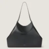 Bolso tote mediano Facet de piel granulada Bolso tote mediano Facet de piel granulada
