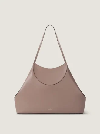 Bolso tote mediano Facet de piel granulada