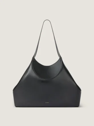 Bolso tote mediano Facet de piel granulada