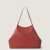 Bolso tote mediano Facet de piel granulada Bolso tote mediano Facet de piel granulada