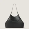Bolso tote mediano Facet de piel granulada Bolso tote mediano Facet de piel granulada