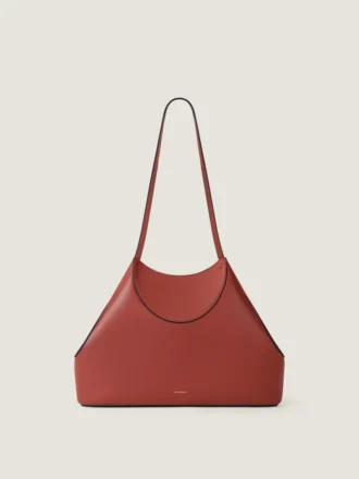 Bolso tote pequeño facetado en piel granulada
