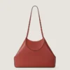 Bolso tote pequeño facetado en piel granulada Bolso tote pequeño facetado en piel granulada