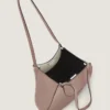 Bolso tote pequeño facetado en piel granulada
