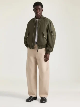 Bomber con costuras de alta costura en algodón con estampado del sello de Givenchy