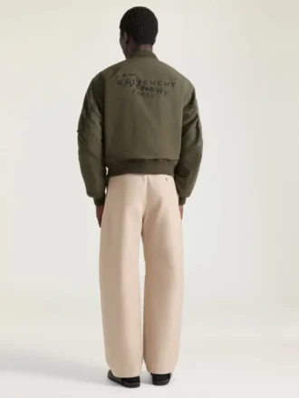 Bomber con costuras de alta costura en algodón con estampado del sello de Givenchy