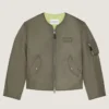 Bomber con costuras de alta costura en nailon con parche «Givenchy Paris»
