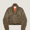 Bomber con cuello chal con cremallera de nailon Bomber con cuello chal con cremallera de nailon