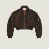 Bomber con cuello chal con cremallera de nailon Bomber con cuello chal con cremallera de nailon