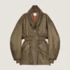 Bomber Hourglass con cuello chal con cremallera en nailon