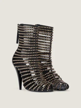 Botines Cage de piel con tachuelas