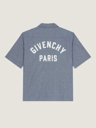 Camisa a cuadros de algodón con bordado «Givenchy Paris»