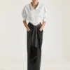 Camisa a rayas de algodón y seda