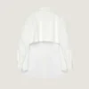 Camisa asimétrica en piel napa