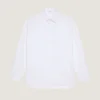 Camisa Cocoon con costuras de alta costura en algodón